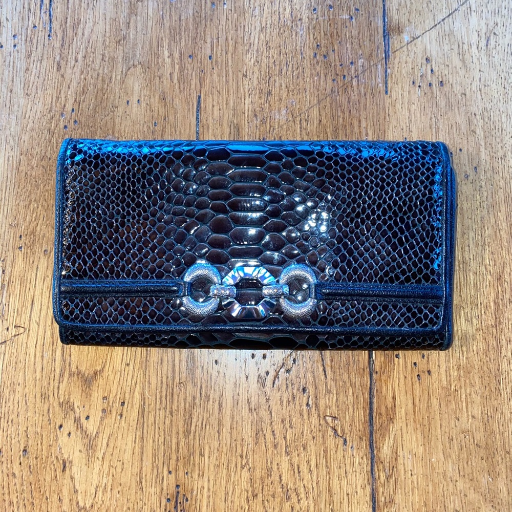 Brighton Embossed Snakeskin Wallet
